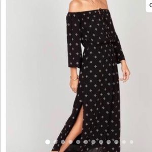 Amuse Society Midi Dress, black, large, NWT